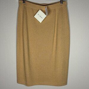 NWT St. John Collection by Marie Gray Camel Knit Skirt Sz 4